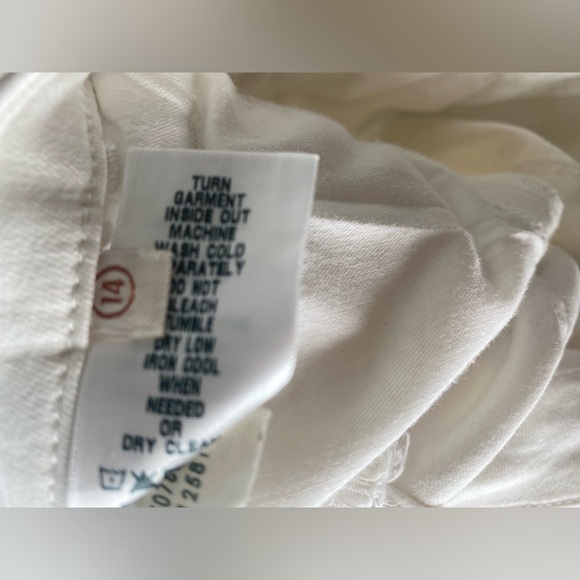 JEN7 for All Mankind White Denim Ankle Straight Jeans Pictured AS-IS - Picture 5 of 7